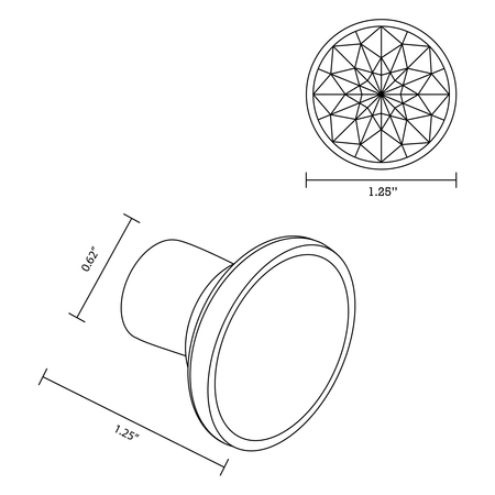 AMERICAN IMAGINATIONS 1.25" W, Cabinet Knob AI-20724